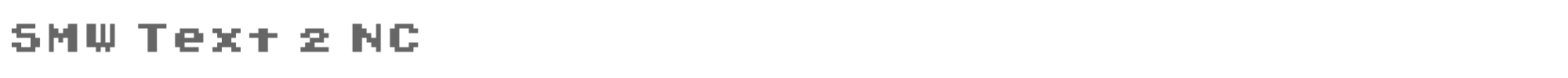 Sample characters SMW Text NC Font